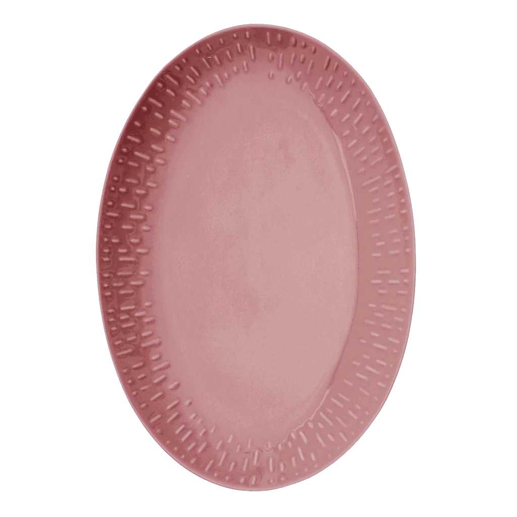 product image - Блюдо овальне порцелянове Aida CONFETTI, 36х25, 5 см, бордовий