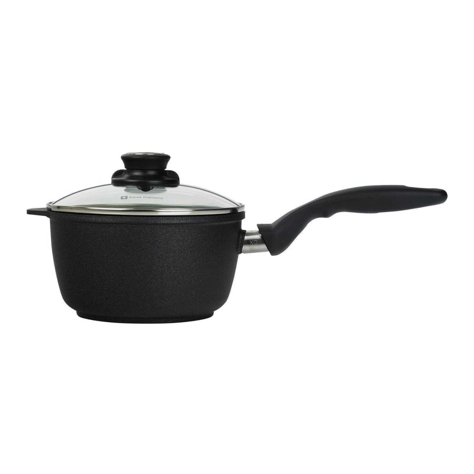 Ковш с крышкой Swiss Diamond XD INDUCTION, объем 2 л, черный
