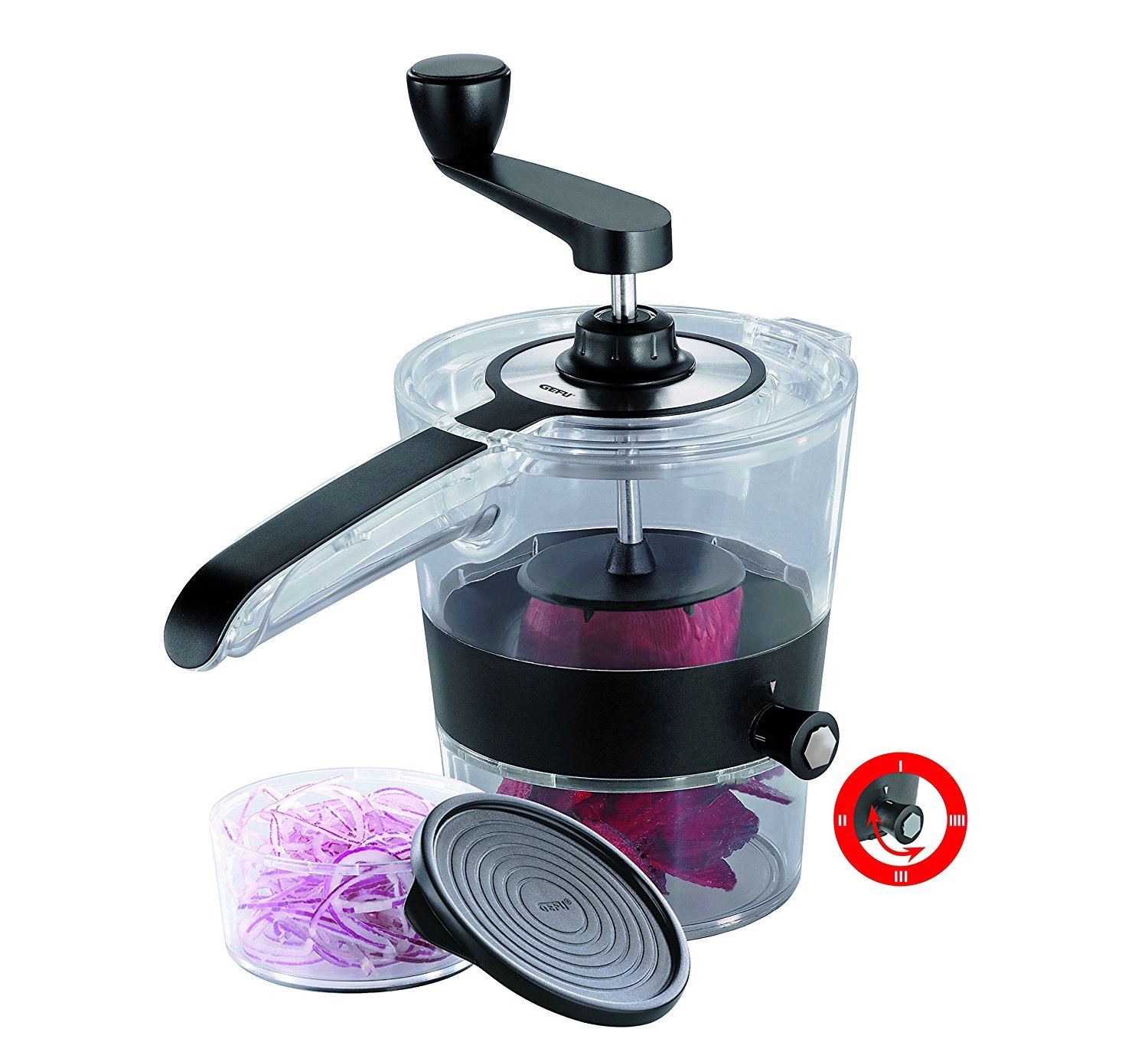 product image - Измельчитель-спиралайзер ручной GEFU Grating, черный