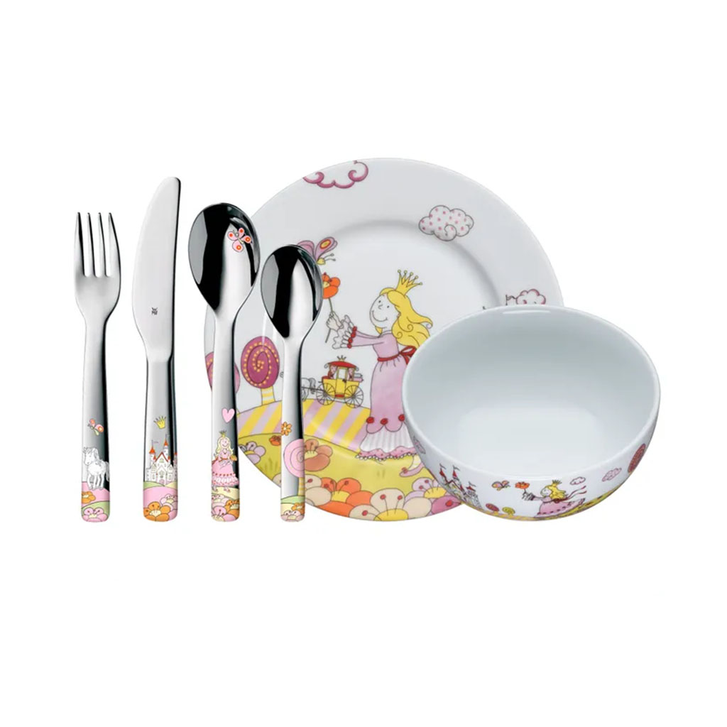 product image - Набір столовий дитячий WMF Princess Anneli, 6 предметів, різнобарвний