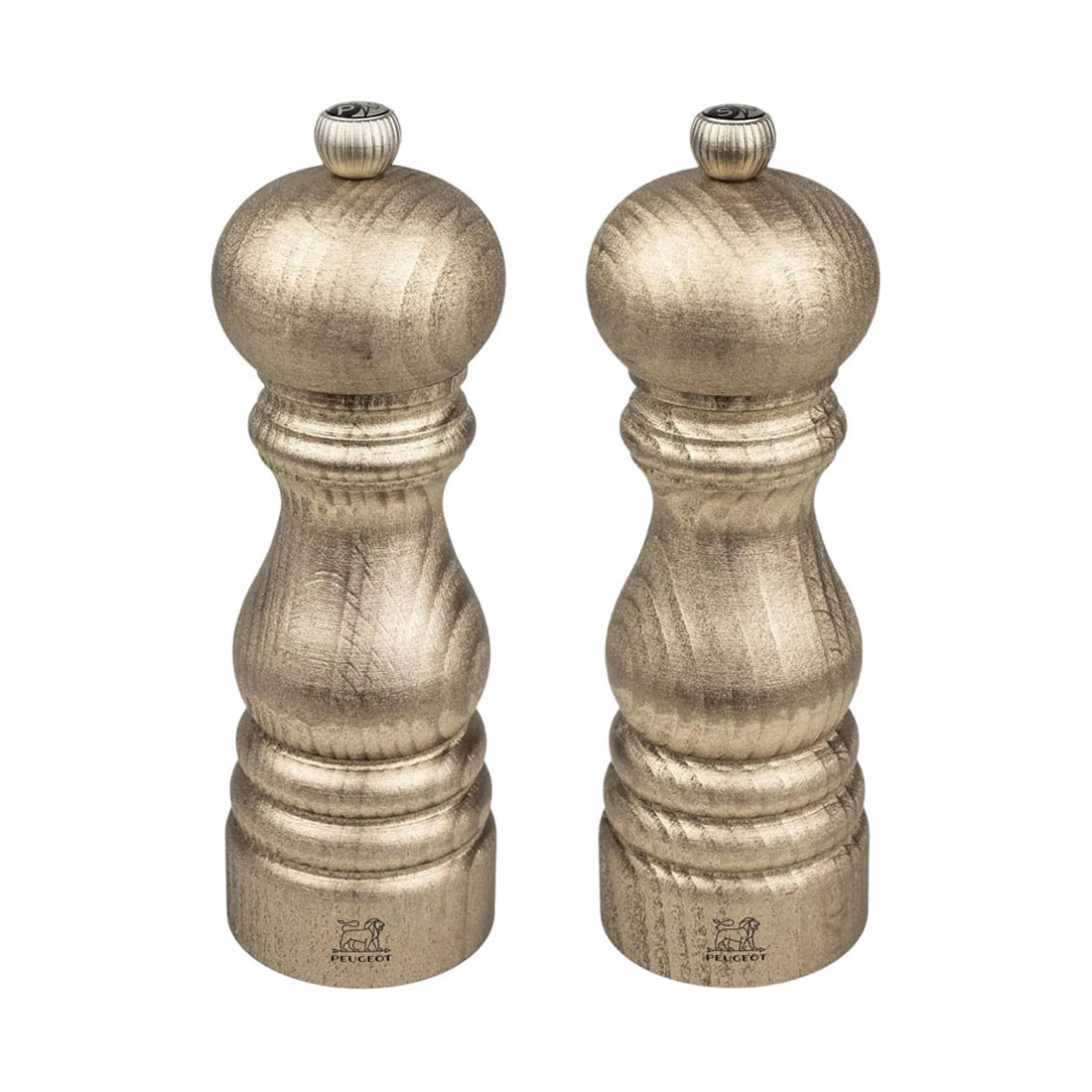 product image - Набір млинів для солі та перцю + воронка для спецій Peugeot Paris, висота 18 см, золотий