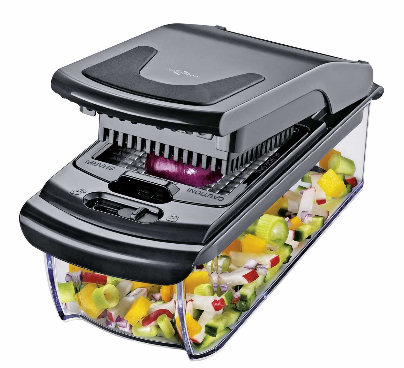 Овочерізка для подрібнення кубиками Kuchenprofi Fix Plus, 27,5x11x12 см, чорний