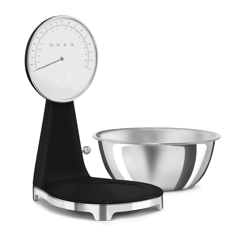 Ваги кухонні Smeg 50 Style, 31,5х18х25 см, чорний