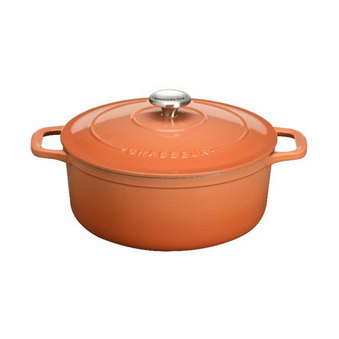 product image - Кастрюля с крышкой Chasseur ROUND CASSEROLE, объем 4 л, диаметр 24 см, мандариновый