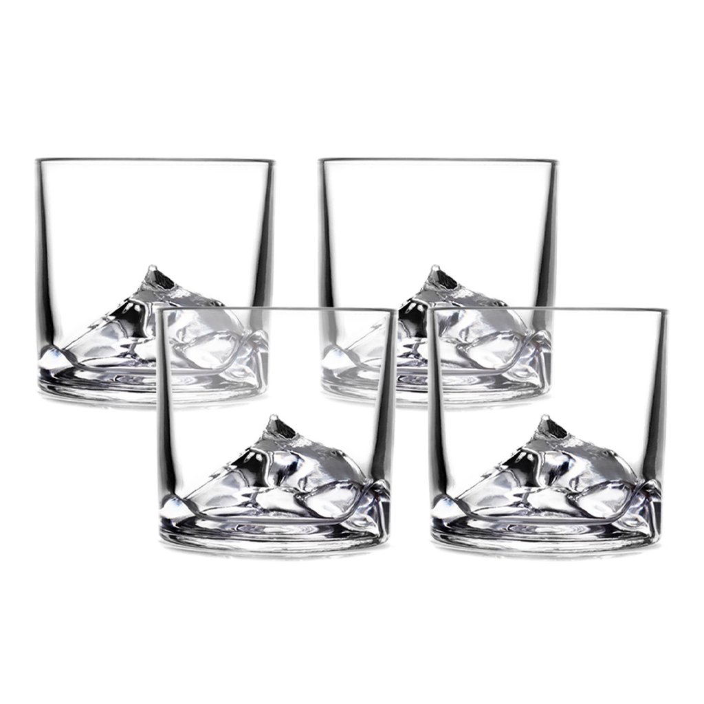 product image - Набір склянок для віскі Liiton EVEREST, об'єм 0,27 л, прозорий, 4 штуки