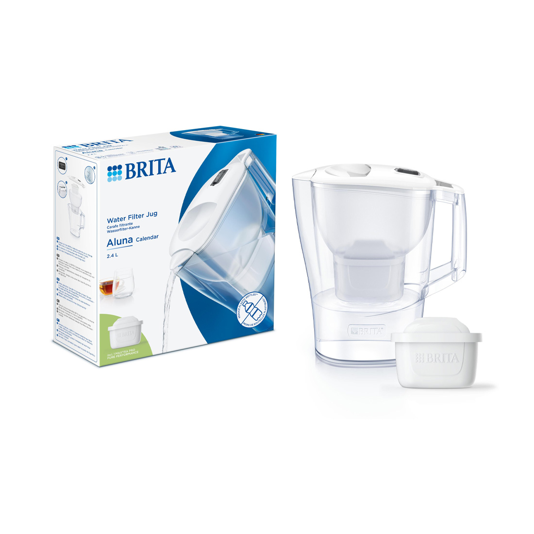product image - Фільтр-глечик Brita Aluna Cool MXpro, об'єм 2,4 л, білий