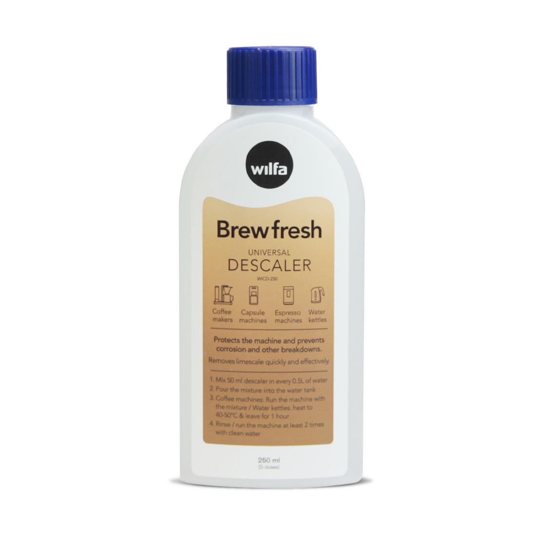 product image - Засіб для видалення накипу Wilfa Brewfresh Universal descaler WICD-250