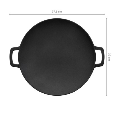 Сковорода-садж чавунна Fiskars Norden Grill, діаметр 30 см, чорний