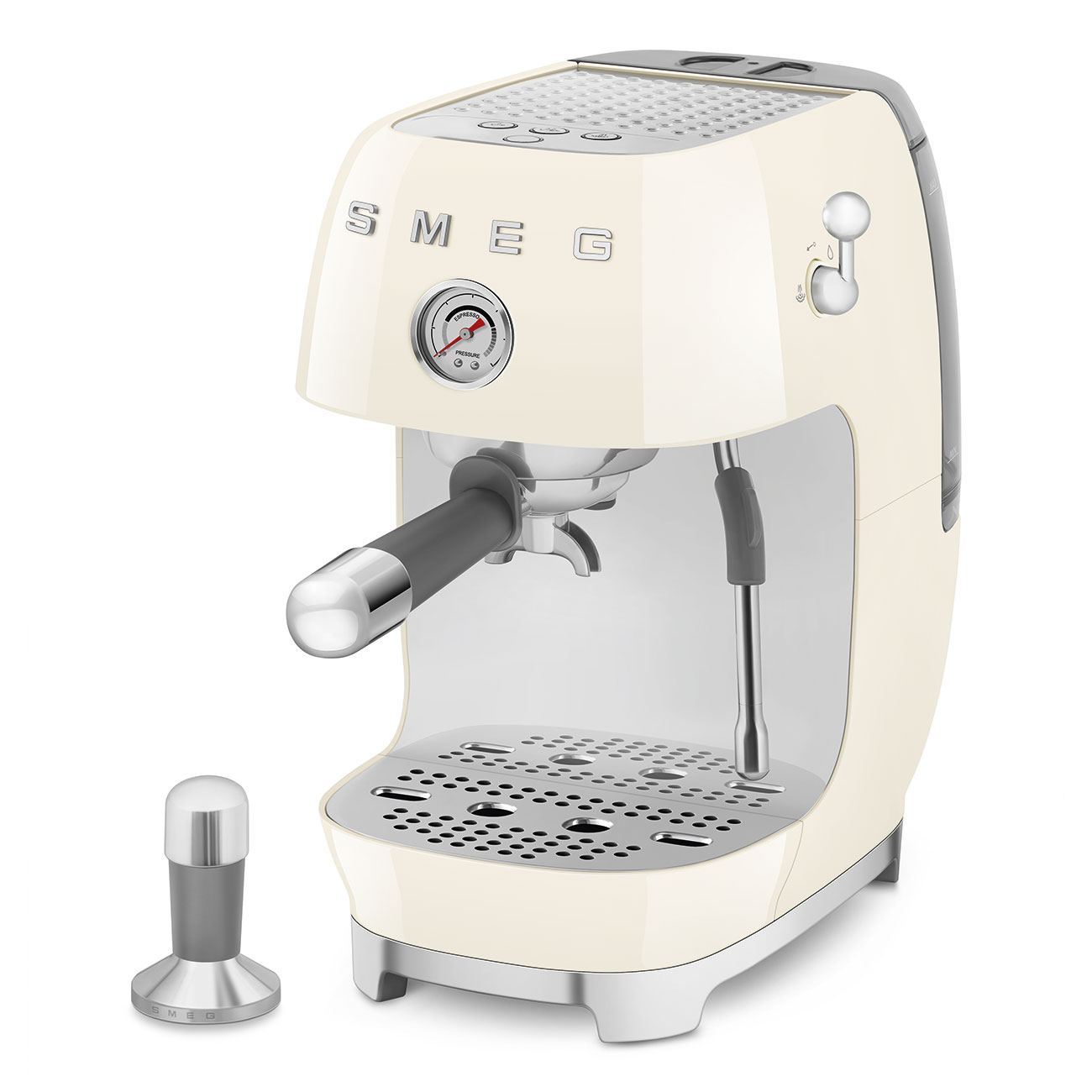 Кавоварка еспресо Smeg 50 Style, 36,4x20,5x29,5 см, кремовий