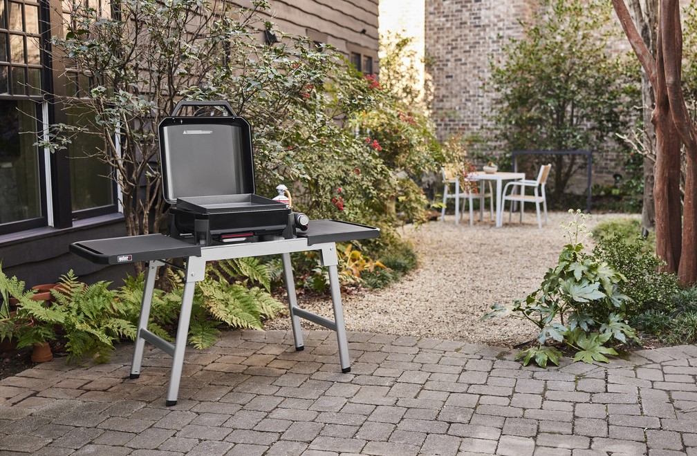 Гриль-планча газовий Weber Slate GP, 25х76х58 см, чорний