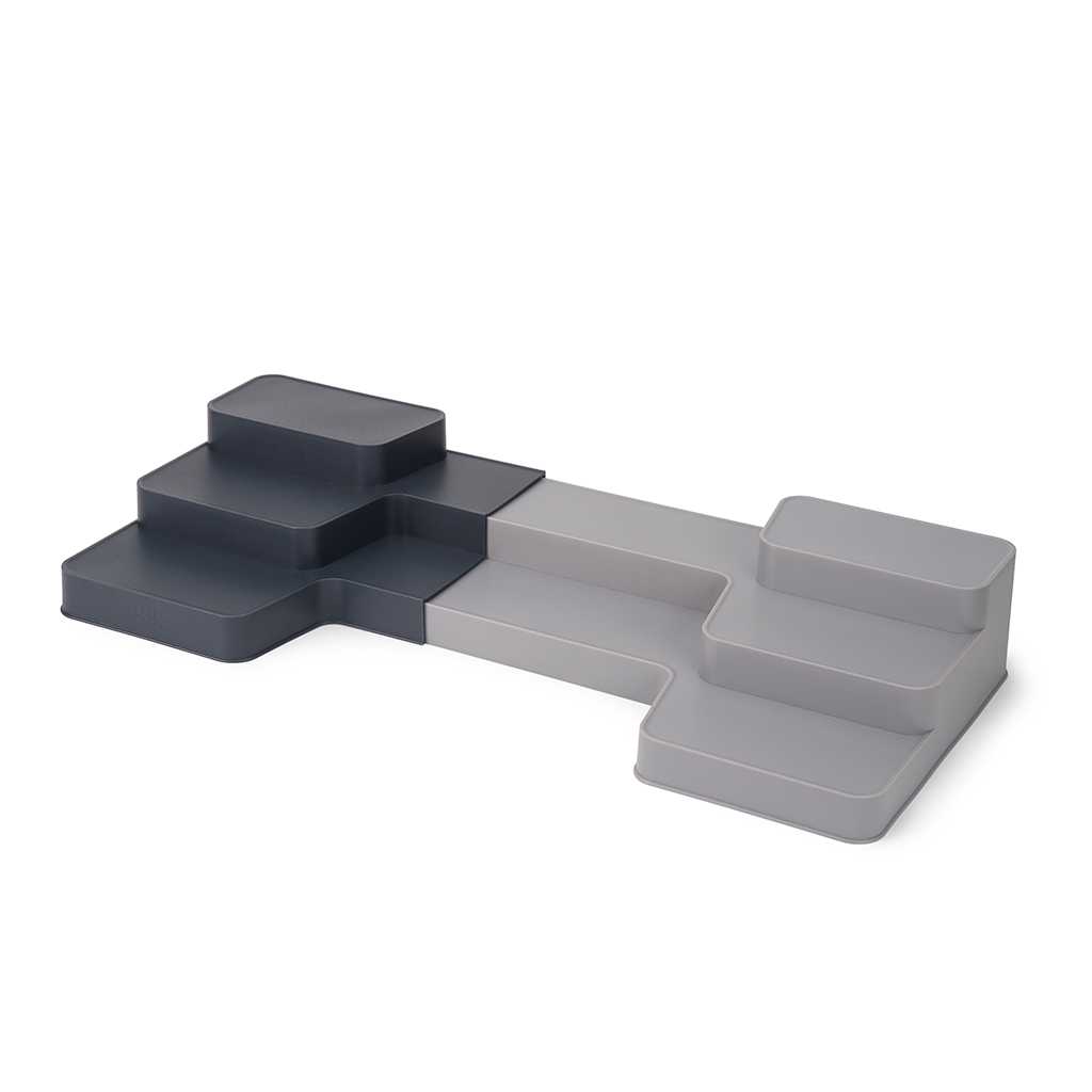 product image - Органайзер кухонний розсувний трирівневий Joseph Joseph CLEANING & ORGANISATION, 26x9x42-61,5 см, сірий