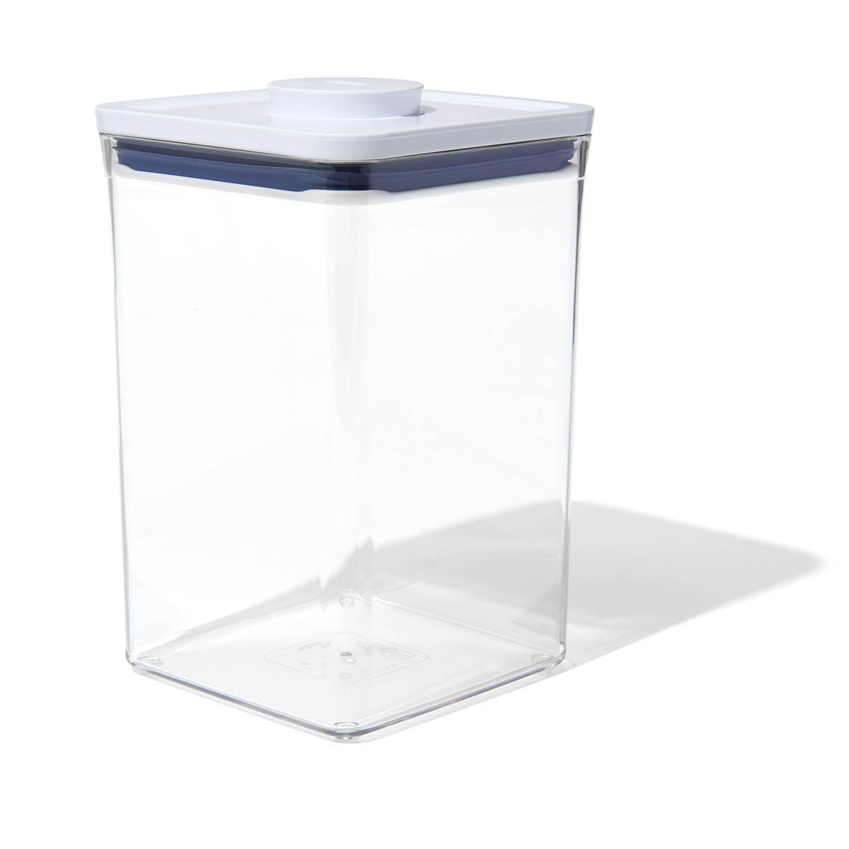 product image - Емкость для хранения с всплывающей кнопкой OXO FOOD STORAGE, 16х16х24 см, объем 4,2 л, прозрачный с белым