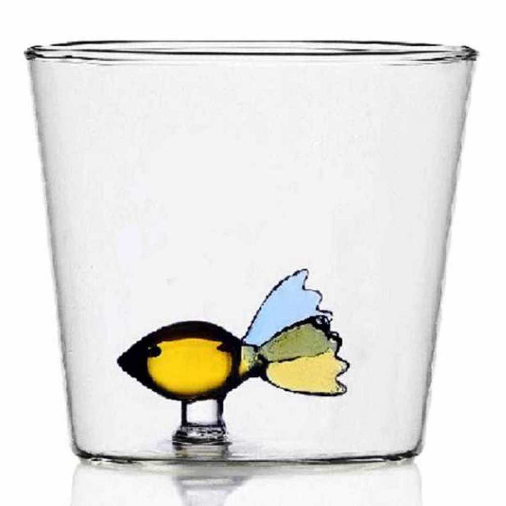 product image - Стакан "цветная рыбка" Ichendorf ANIMAL FARM, объем 0,32 л, прозрачный