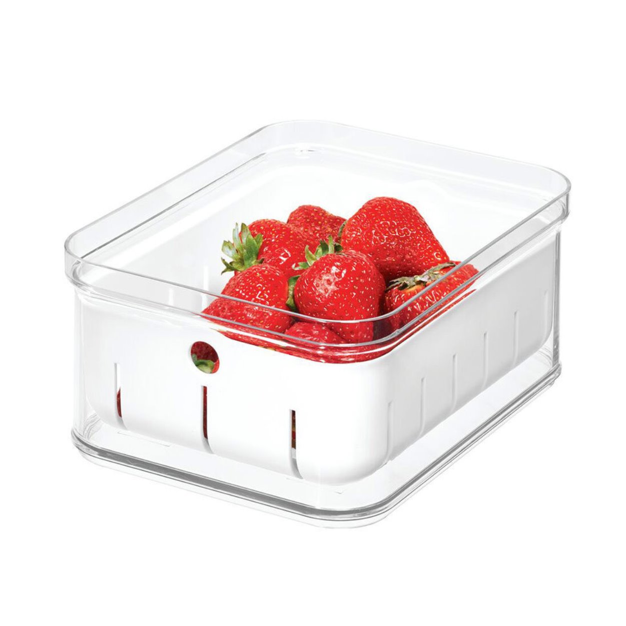 product image - Контейнер для хранения iDesign CRISP, 21,2х16х9,7 см, BPA-free пластик, белый