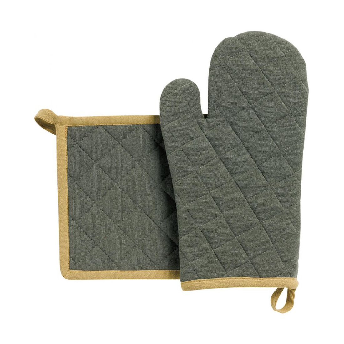 product image - Набор кухонный: варежка и прихватка Winkler GRACE, темно-зеленый, 2 предмета