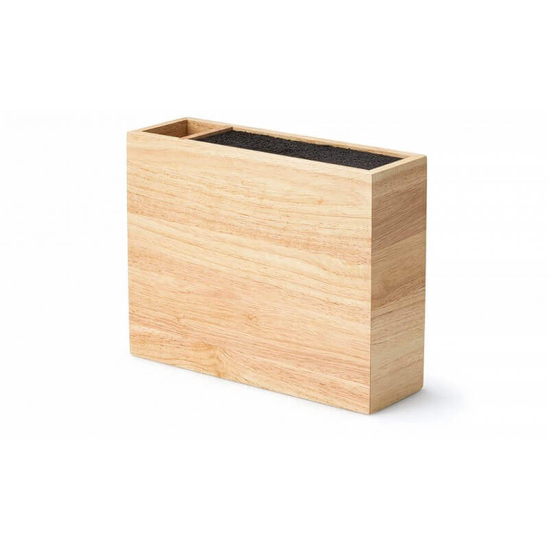 product image - Блок для ножей с отделением для аксессуаров Continenta GUMMIBAUM, 27,5x9х21,5 см, светло-бежевый