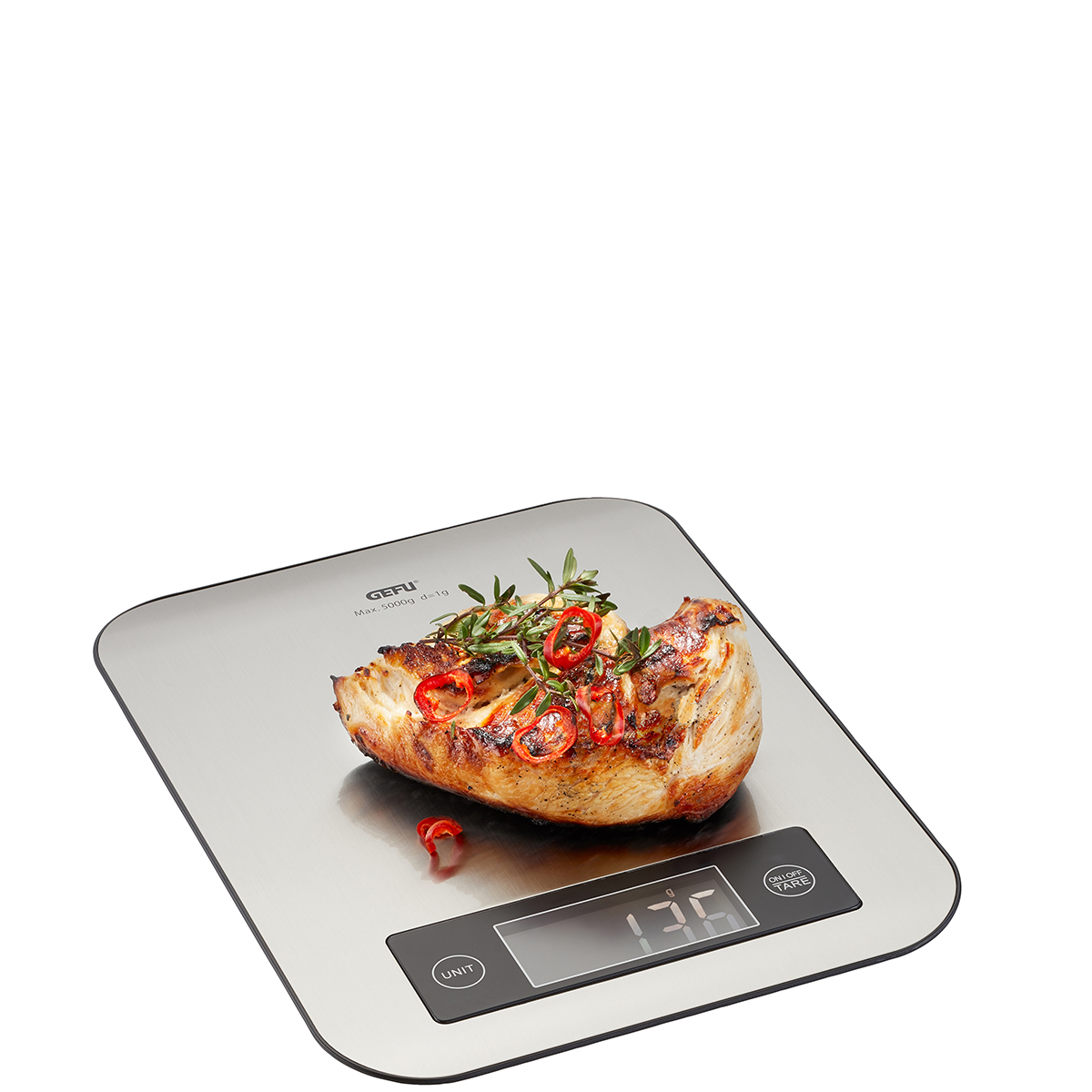 product image - Ваги електронні GEFU SCORE Bluetooth Kitchen Scales, 21,4 х 16,5 х 1,7 см