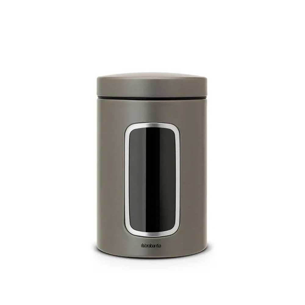 product image - Ємність для сипких продуктів з віконцем Brabantia, об'єм 1,4 л, платиновий