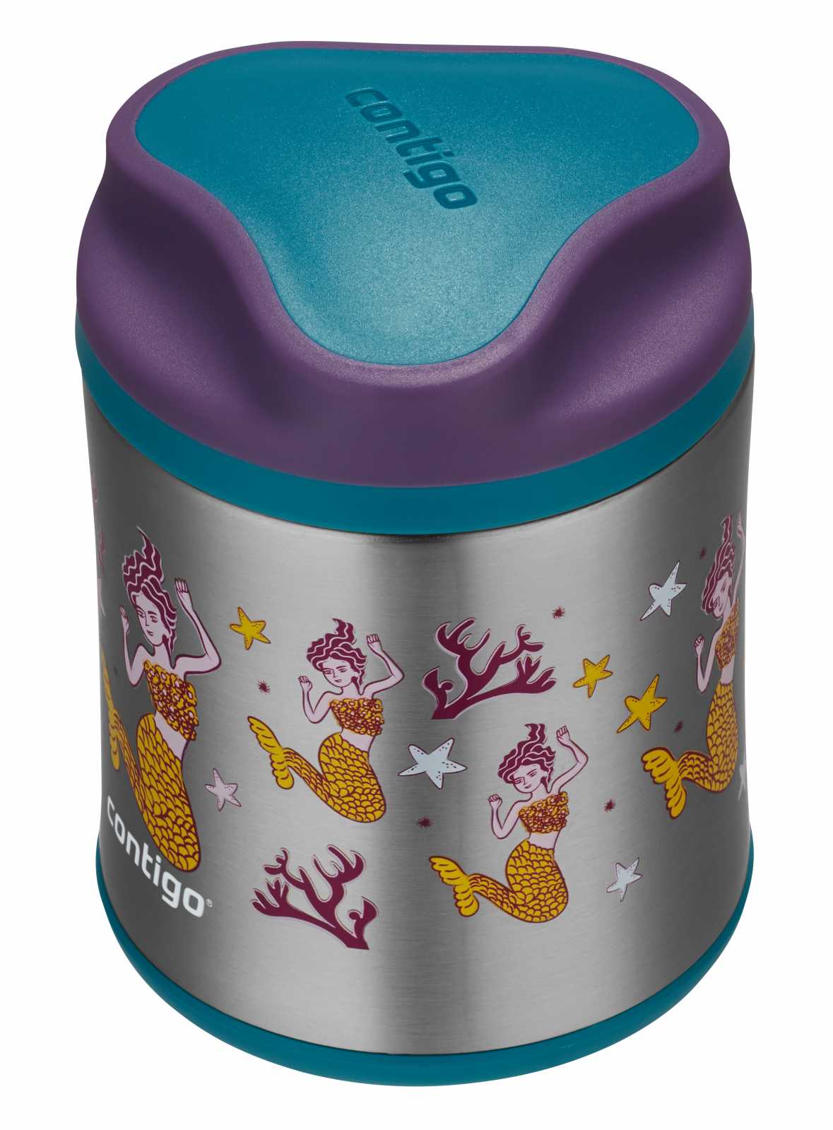 product image - Термос для їжі дитячий CONTIGO KIDS FOODJAR EGGPLANT, об'єм 0,3 л, різнокольоровий