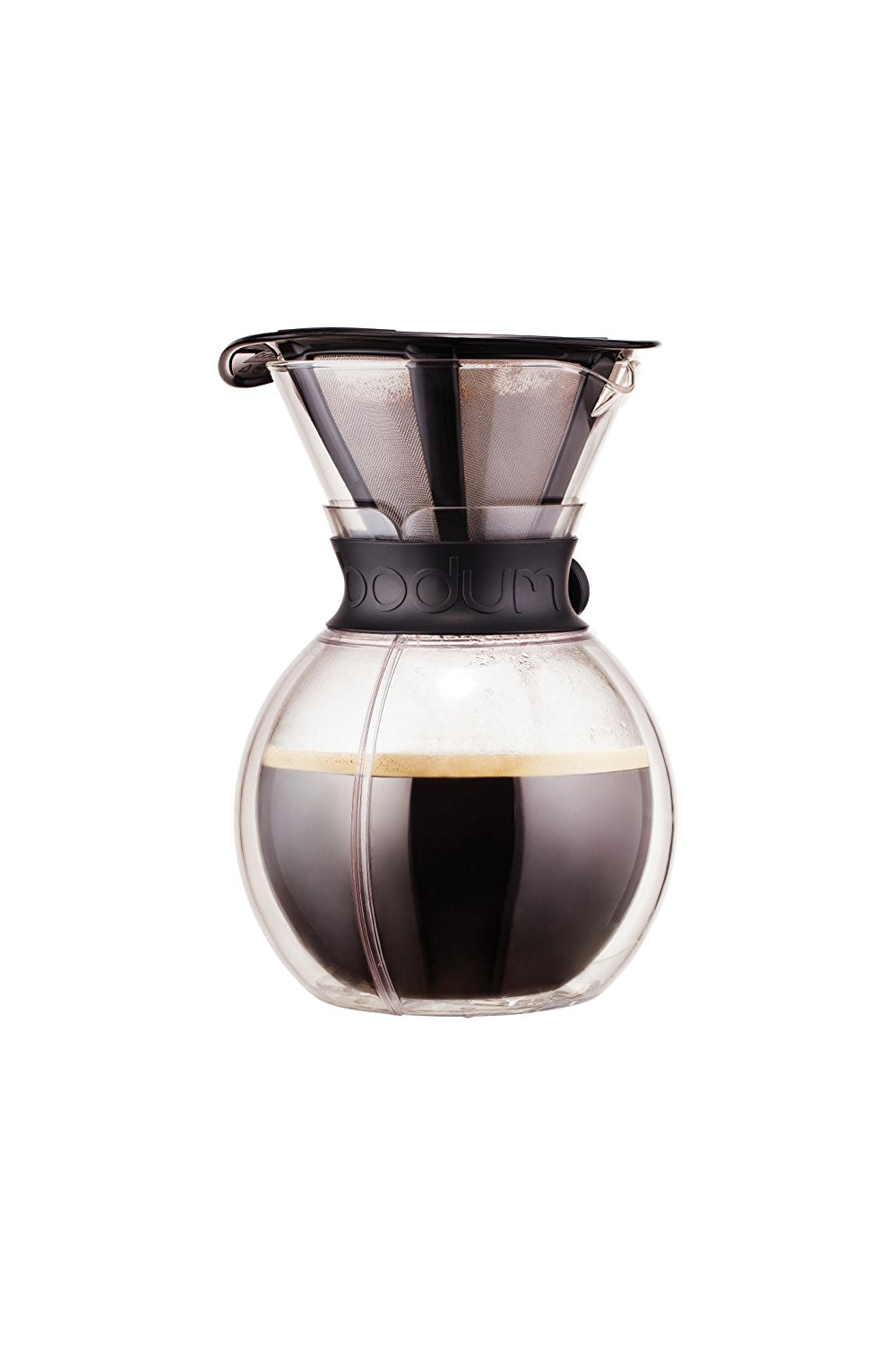 product image - Кавник з подвійними стінками Bodum POUR OVER, об'єм 1 л, чорний