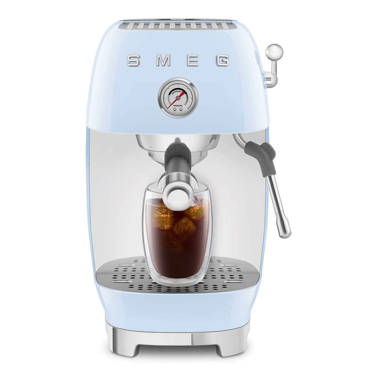 Кавоварка еспресо Smeg 50 Style, 36,4x20,5x29,5 см, блакитний