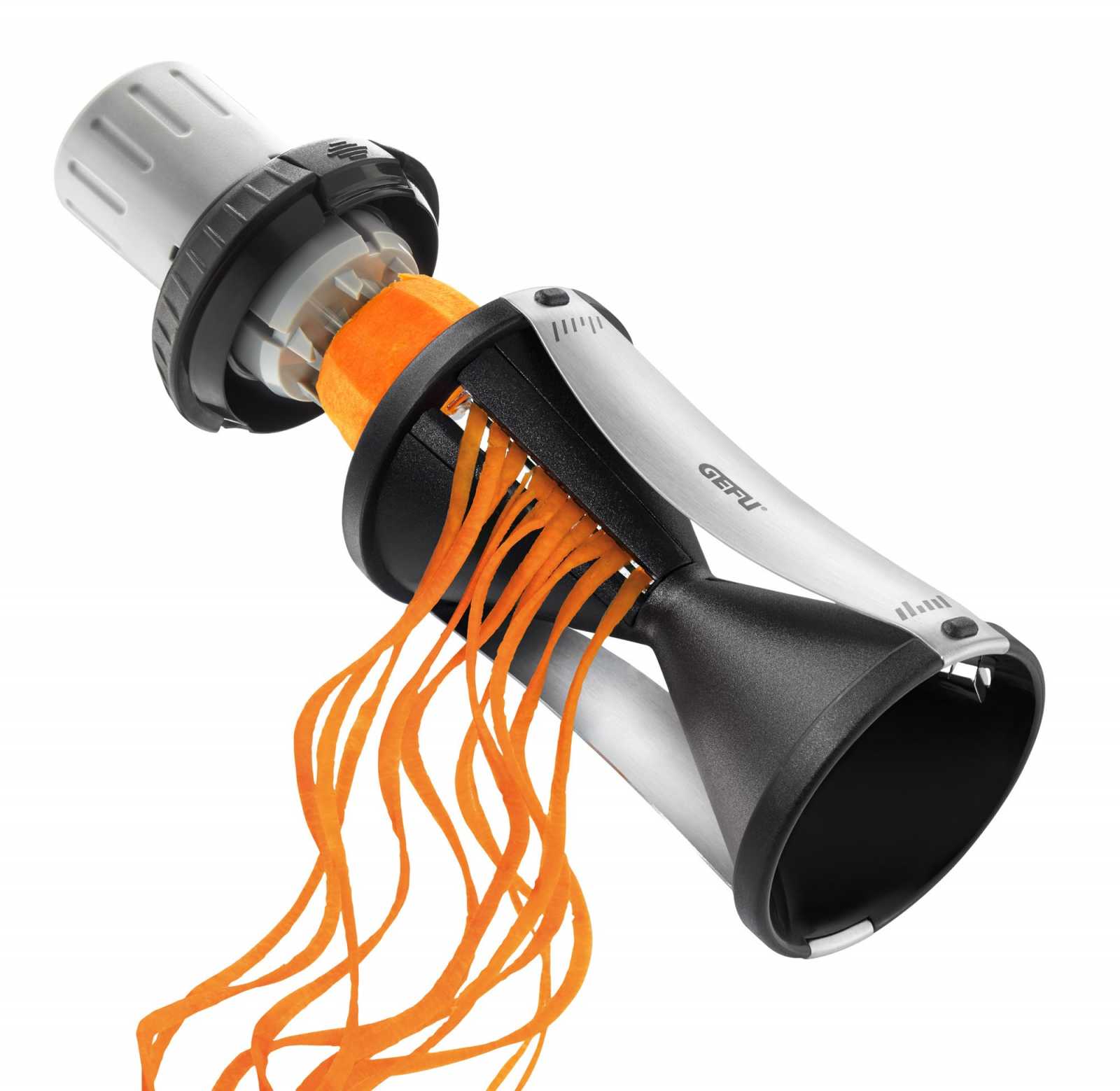 product image - Тертка-спіралайзер GEFU, 17 см, чорний