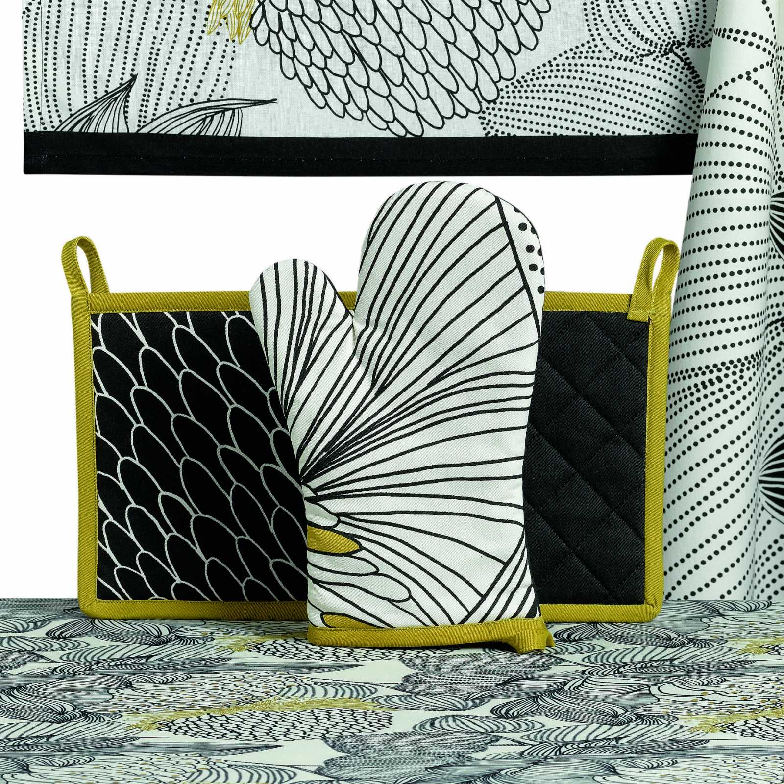 product image - Набор кухонный: варежка и прихватка Ateliers Du Linge TILLY, с цветочным принтом