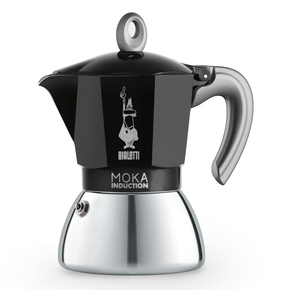 product image - Кавоварка гейзерна Bialetti Moka Induction на 6 чашок, об'єм 280 мл, чорний