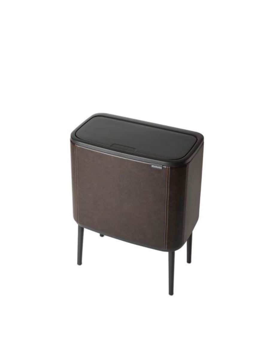 product image - Бак для сміття c 2 відрами (об'єм 11 і 23 л) Brabantia Bo Touch Bin, коричневий