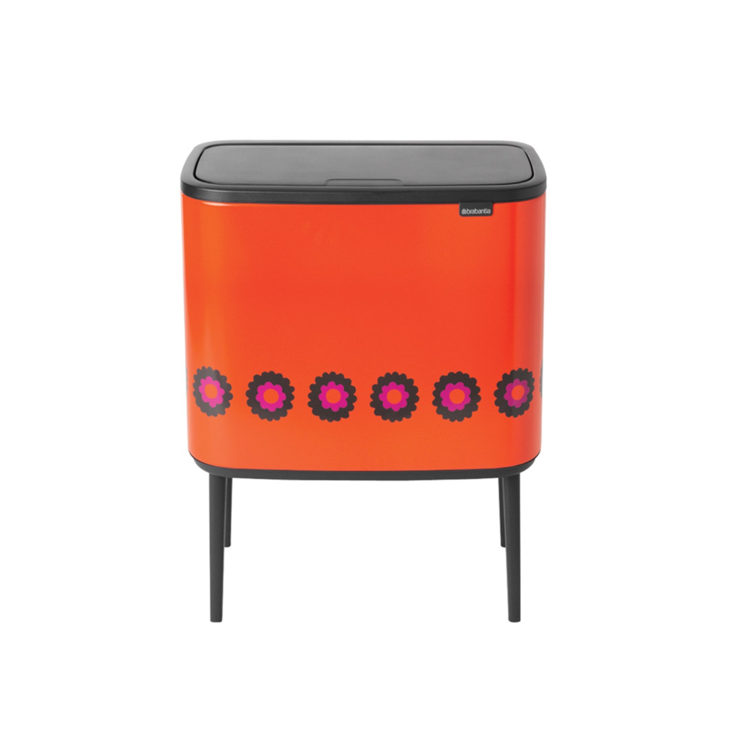 product image - Бак для сміття c 2 відрами (об'єм 11 і 23 л) Brabantia Touch Bin Bo, помаранчевий