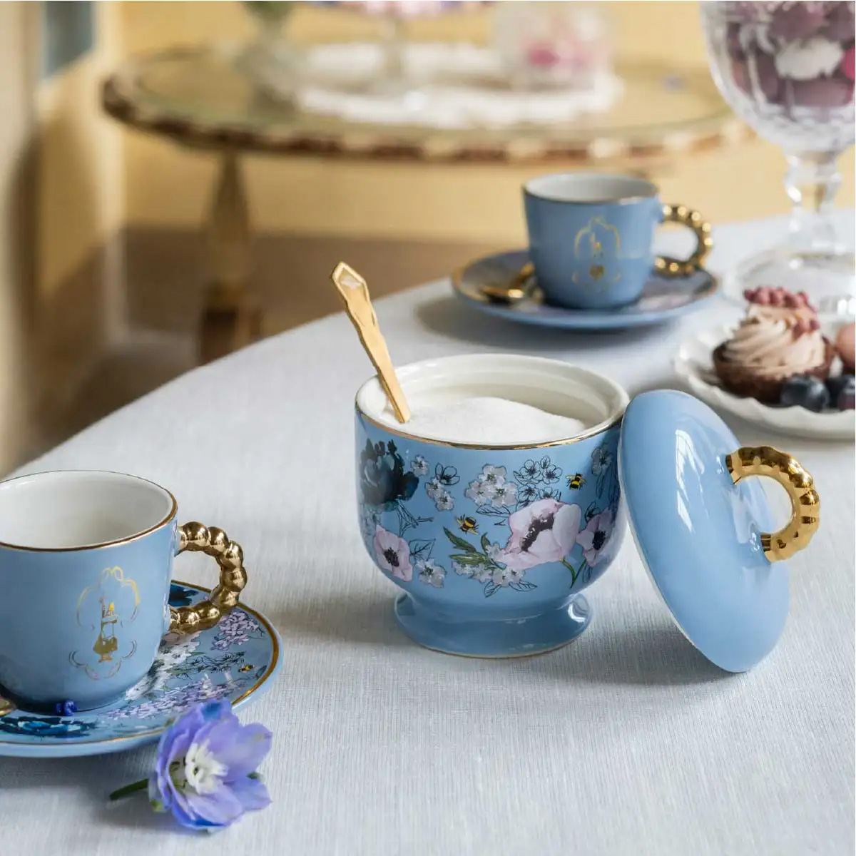 Цукорниця порцелянова Bialetti BRIDGERTON, об'єм 0,18 л, синій