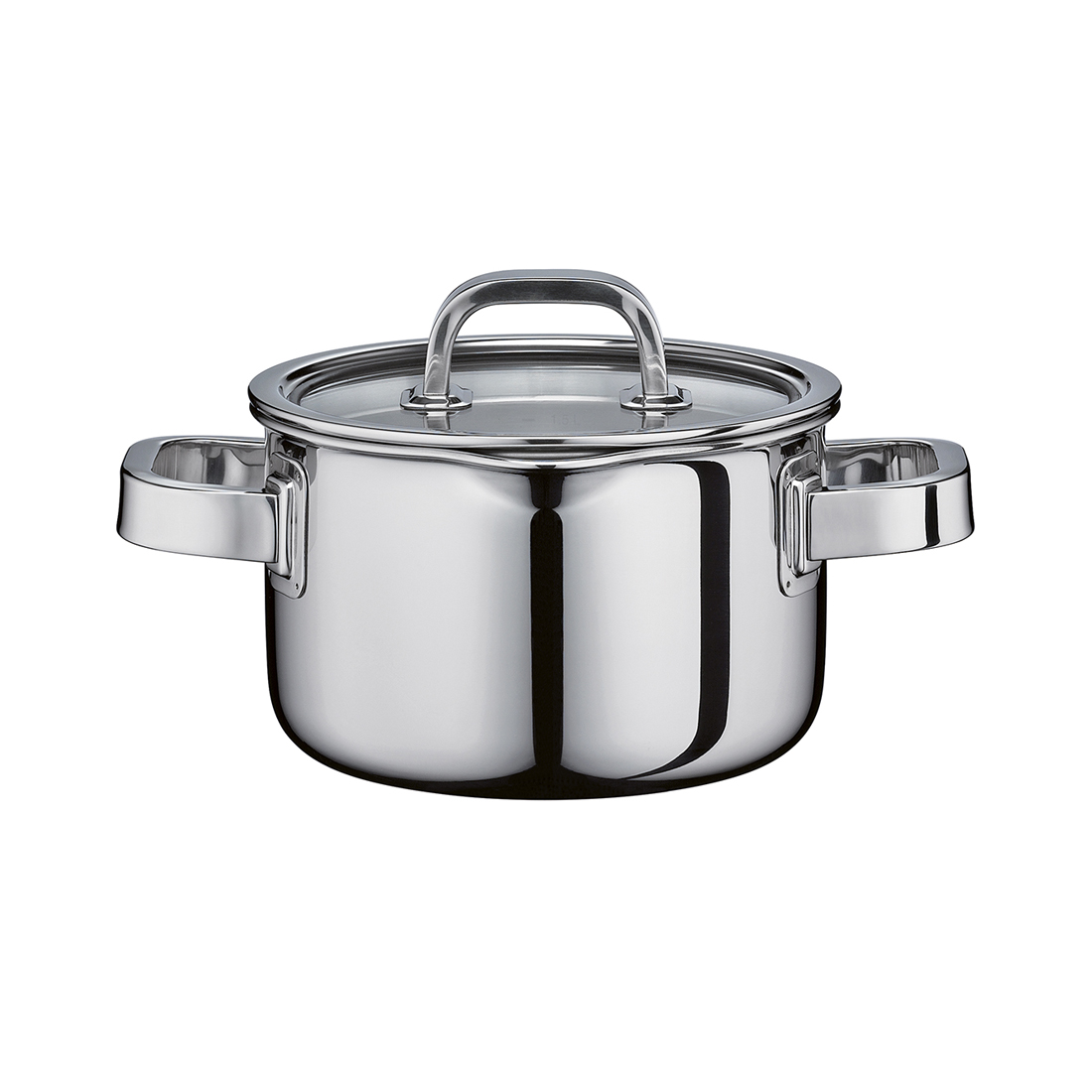 product image - Кастрюля с крышкой Spring FINESSE2+, диаметр 16 см, объем 2 л, серебристый