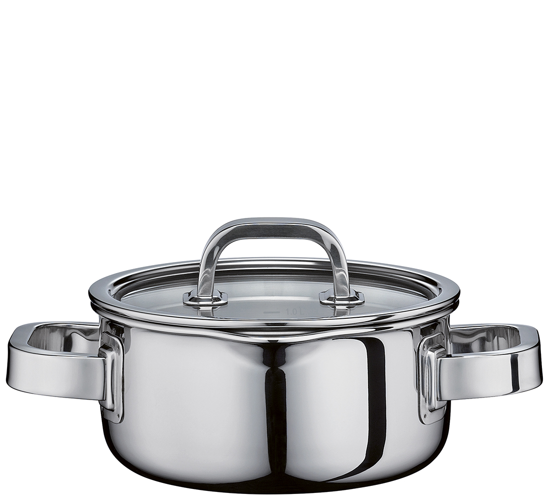 product image - Кастрюля с крышкой Spring FINESSE2+, диаметр 16 см, объем 1,4 л, серебристый