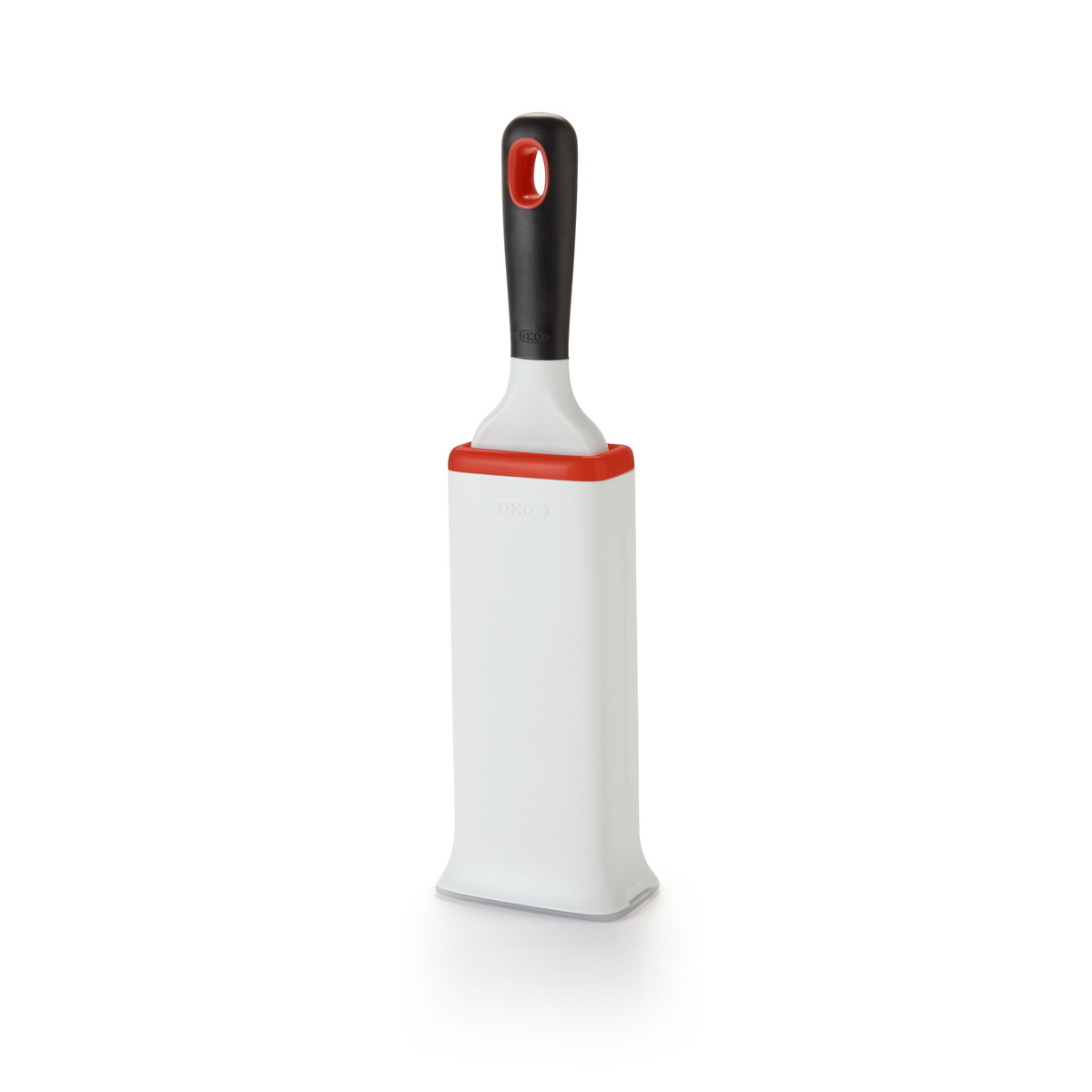 product image - Набір: щітка для чищення одягу з контейнером OXO CLEANING, 4х17х27 см, білий, 2 предмети