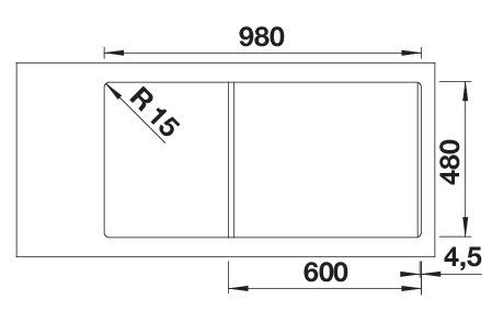 Мойка BLANCO ADIRA XL 6 S черный