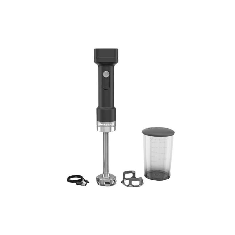 product image - Блендер занурювальний бездротовий з акумулятором KitchenAid GO, 37,8х7х7,9 см, чорний матовий