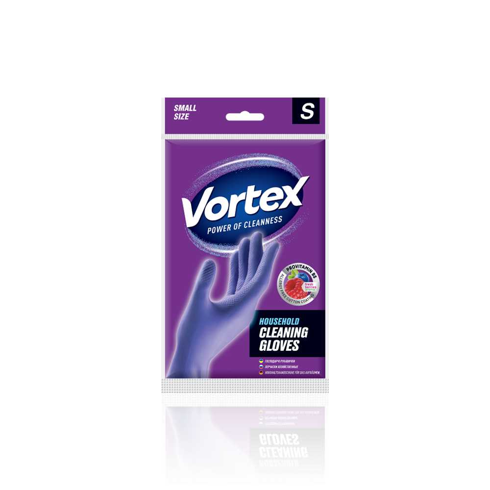 product image - Перчатки Vortex, размер S (с провитамином В5 и запахом лесных ягод)