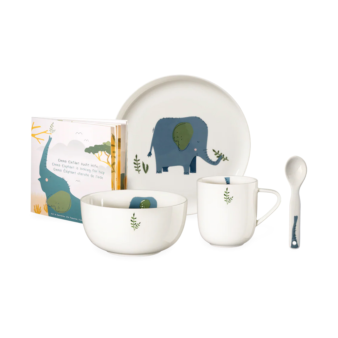 product image - Набір дитячого посуду ASA Selection EMMA ELEPHANT, 5 предметів