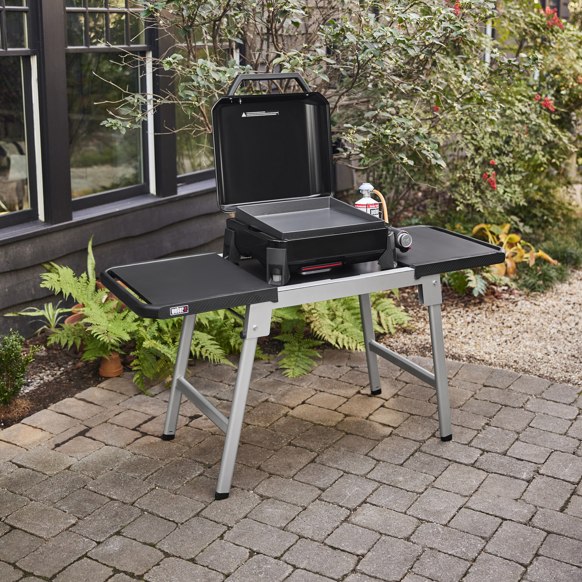 Гриль-планча газовий Weber Slate GP, 25х76х58 см, чорний