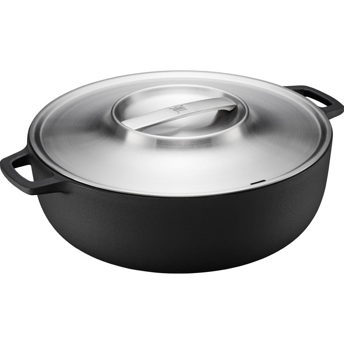 Каструля для гриля чавунна Fiskars Norden Grill, об'єм 6,5 л, діаметр 30 см, чорний