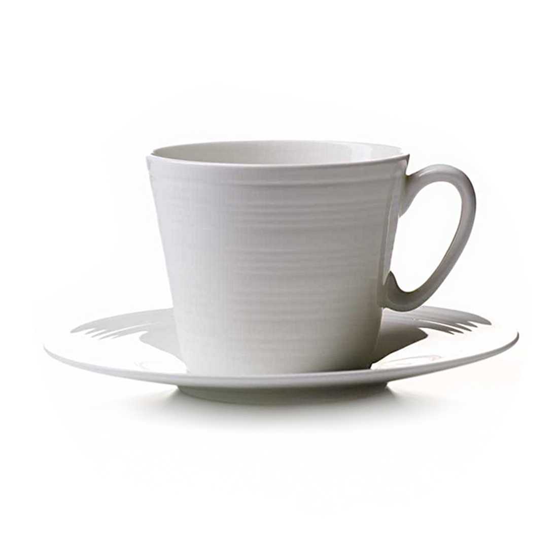 product image - Набір: чашка з блюдцем Aida Passion, об'єм 0,3 л, білий, 4 комплекти