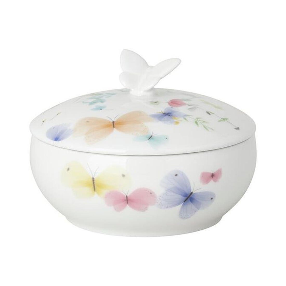 product image - Піала з кришкою Hutschenreuther Blumenwiese, діаметр 12,5 см, білий з малюнком