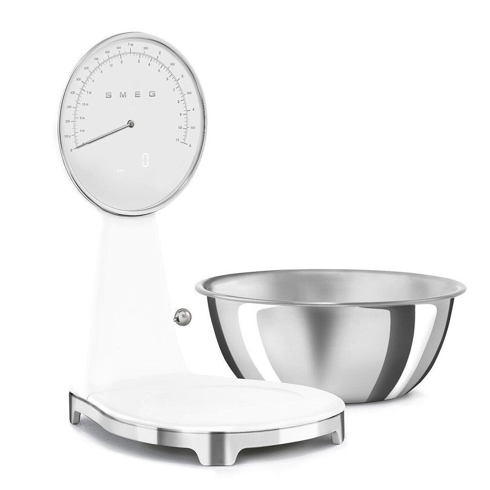 Ваги кухонні Smeg 50 Style, 31,5х18х25 см, білий
