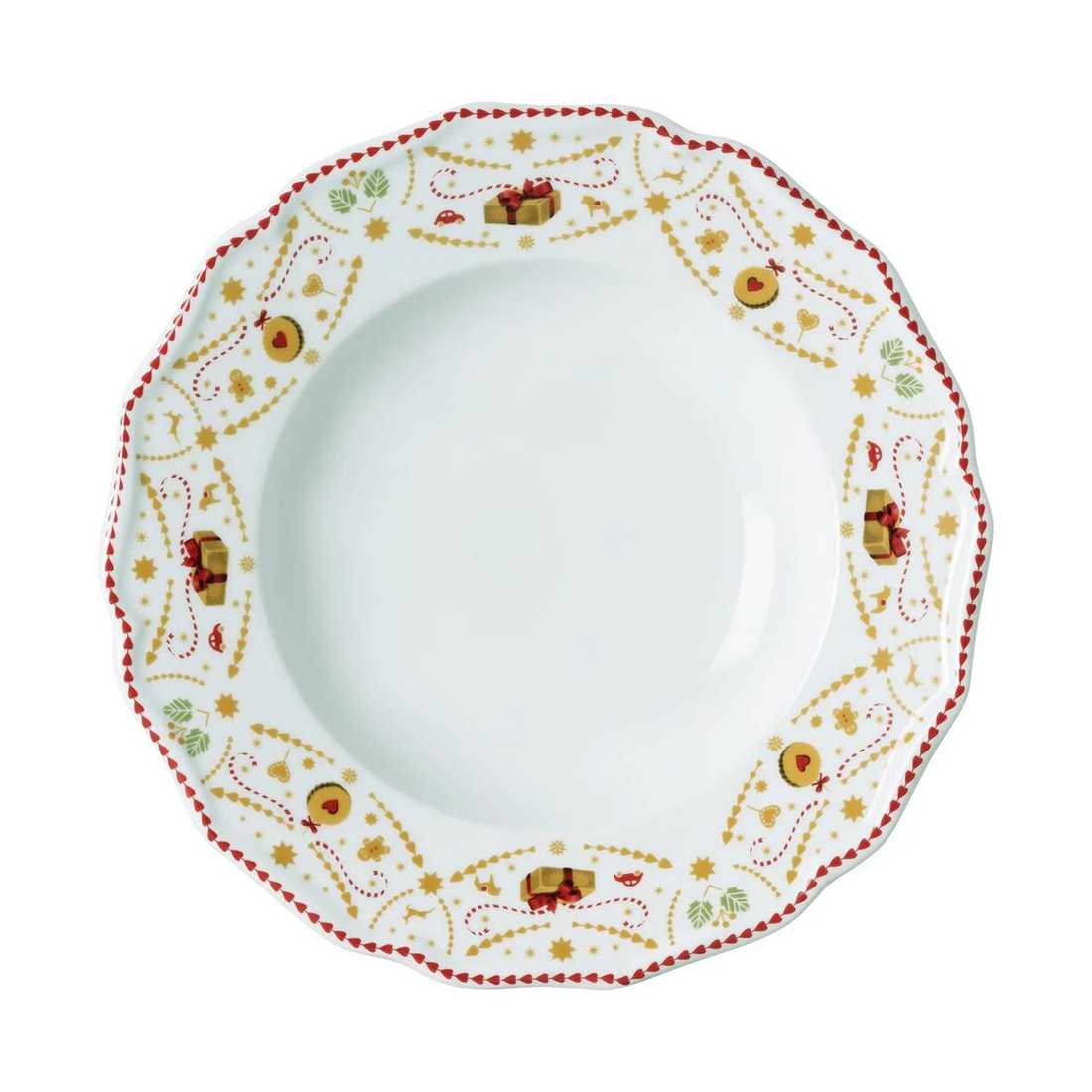 product image - Тарелка глубокая фарфоровая Hutschenreuther CHRISTMAS LOVE, диаметр 23 см, белый с рисунком