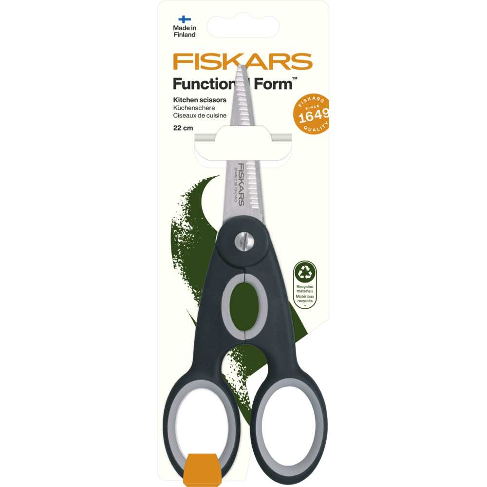 Ножиці кухонні Fiskars Functional Form, довжина 22 см, чорний
