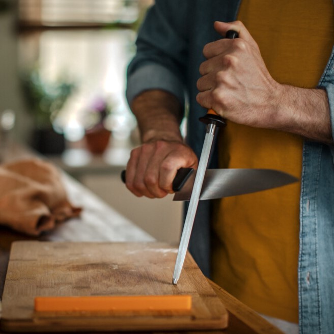 Мусат Fiskars Functional Form, длина 20 см, черный