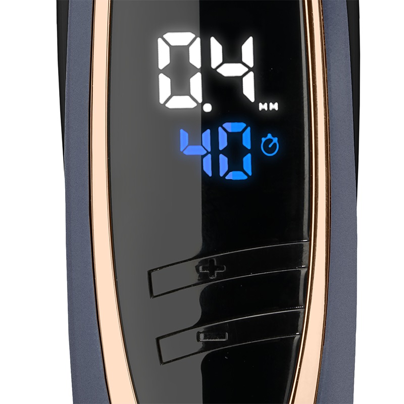 Тример для бороди і вусів з LED-екраном BaByliss, синій
