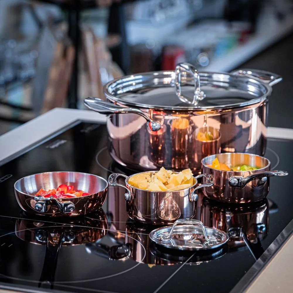 Каструля з кришкою Spring Culinox, об'єм 2,7 л, діаметр 20 см, мідний