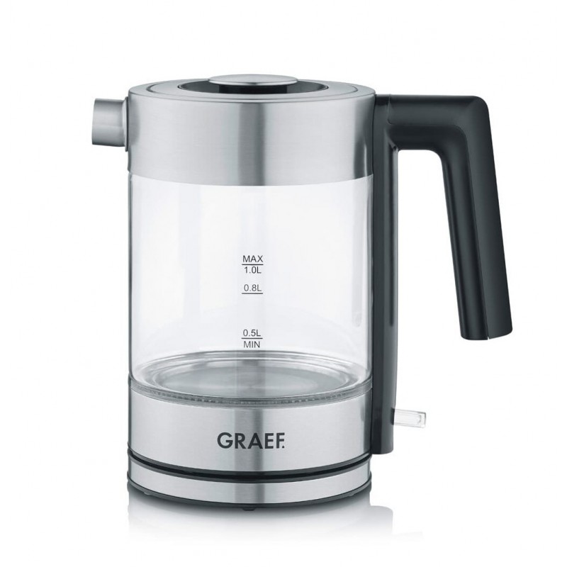 product image - Чайник електричний Graef WK 300, об'єм 1 л, прозорий