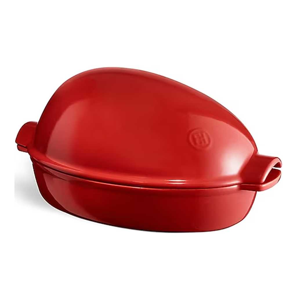 product image - Форма для запекания курицы с крышкой Emile Henry OVENWARE, 41,5x27,5 см, красный